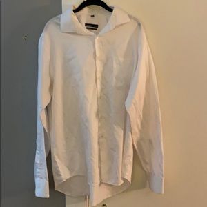 Geoffrey Beene white long sleeve button down